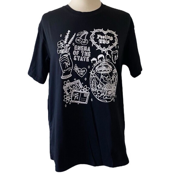Blink-182 Enema of the State Graphic Tee Black Size Small Band Shirt Alien UFO - Picture 1 of 4